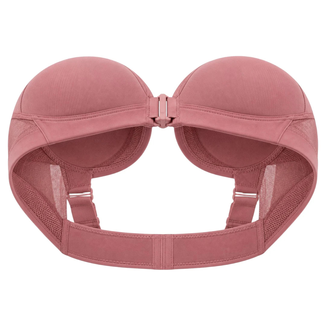 Dusty Rose Front Closure Support Bra for Women