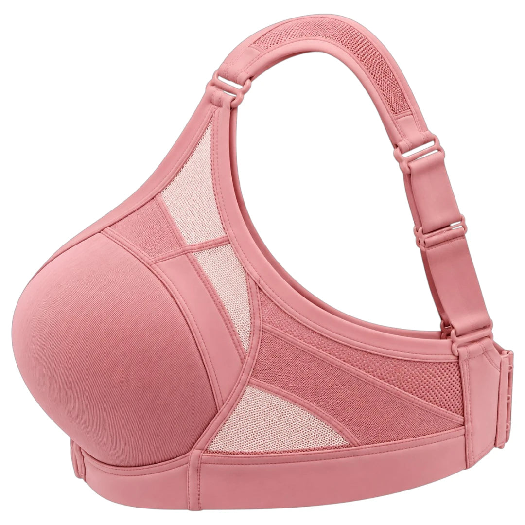 Dusty Pink Front Closure Support Bra for Women