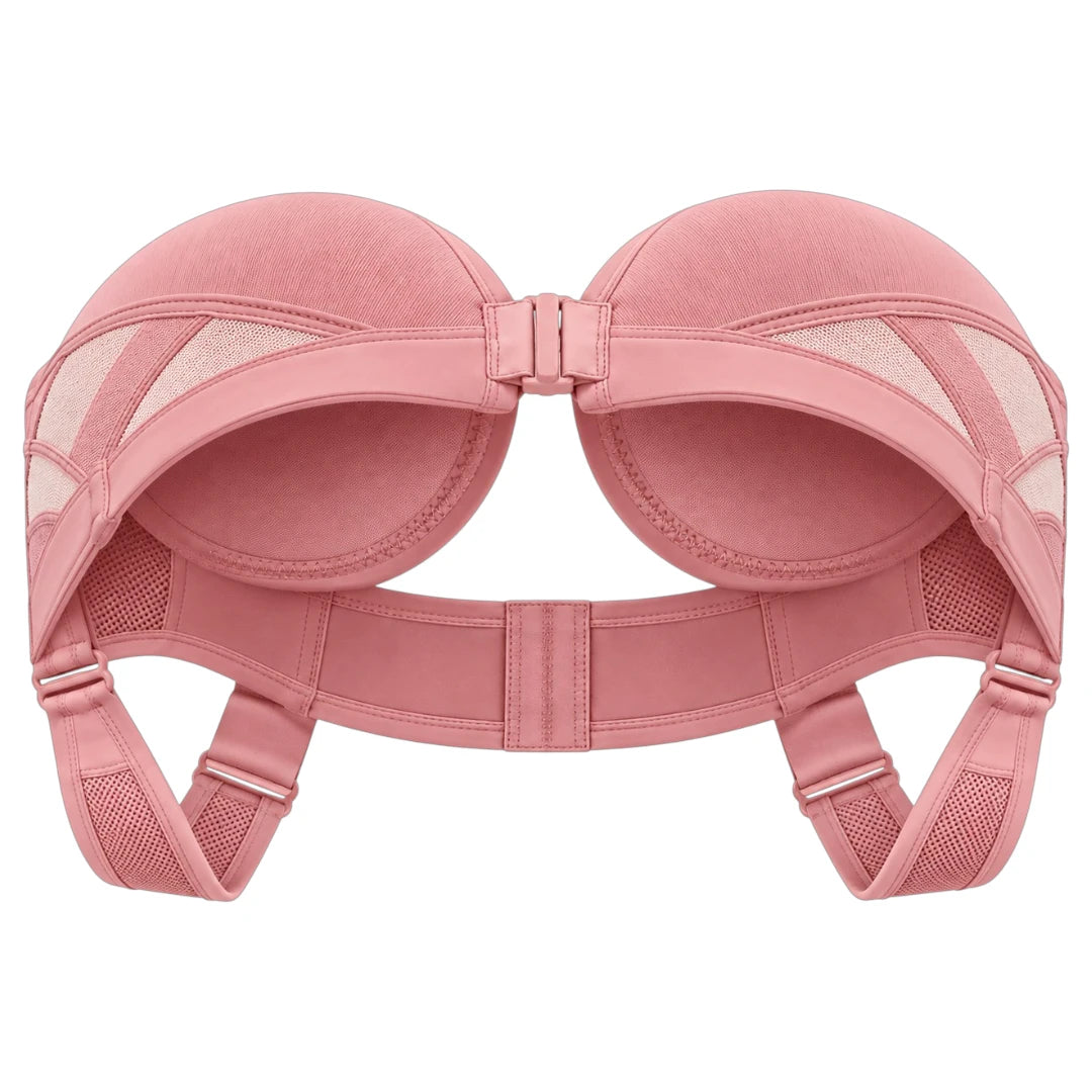 Dusty Pink Front Closure Support Bra for Women