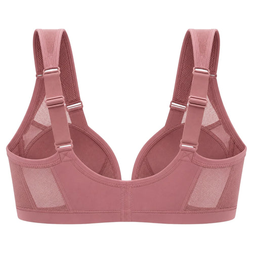 Dusty Rose Front Closure Support Bra for Women