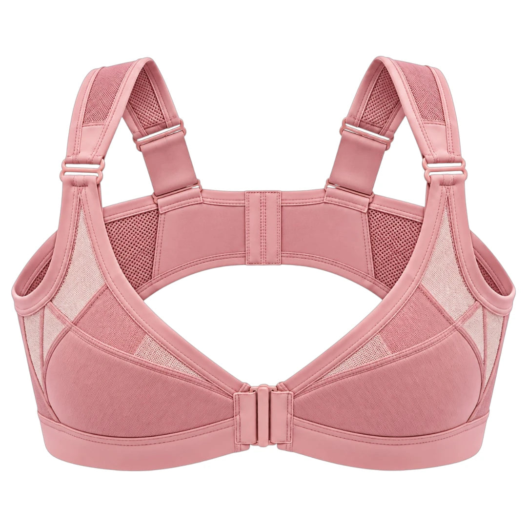 Dusty Pink Front Closure Support Bra for Women