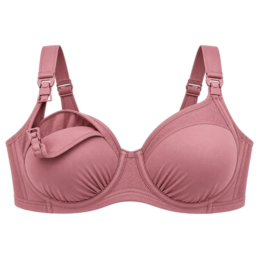 My Store Women's Dusty Rose Supportive Clip Nursing Bra