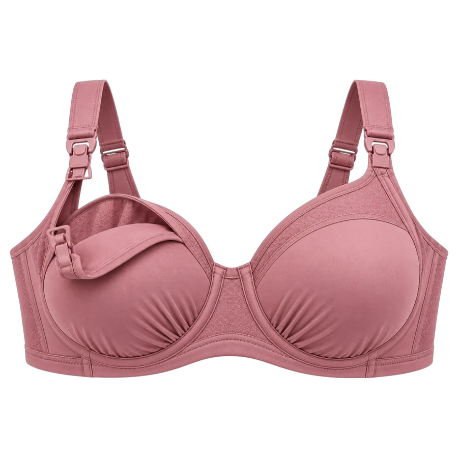 My Store Women's Dusty Rose Supportive Clip Nursing Bra