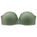 My Store Women's Sage Green Padded Strapless Balconette Bra