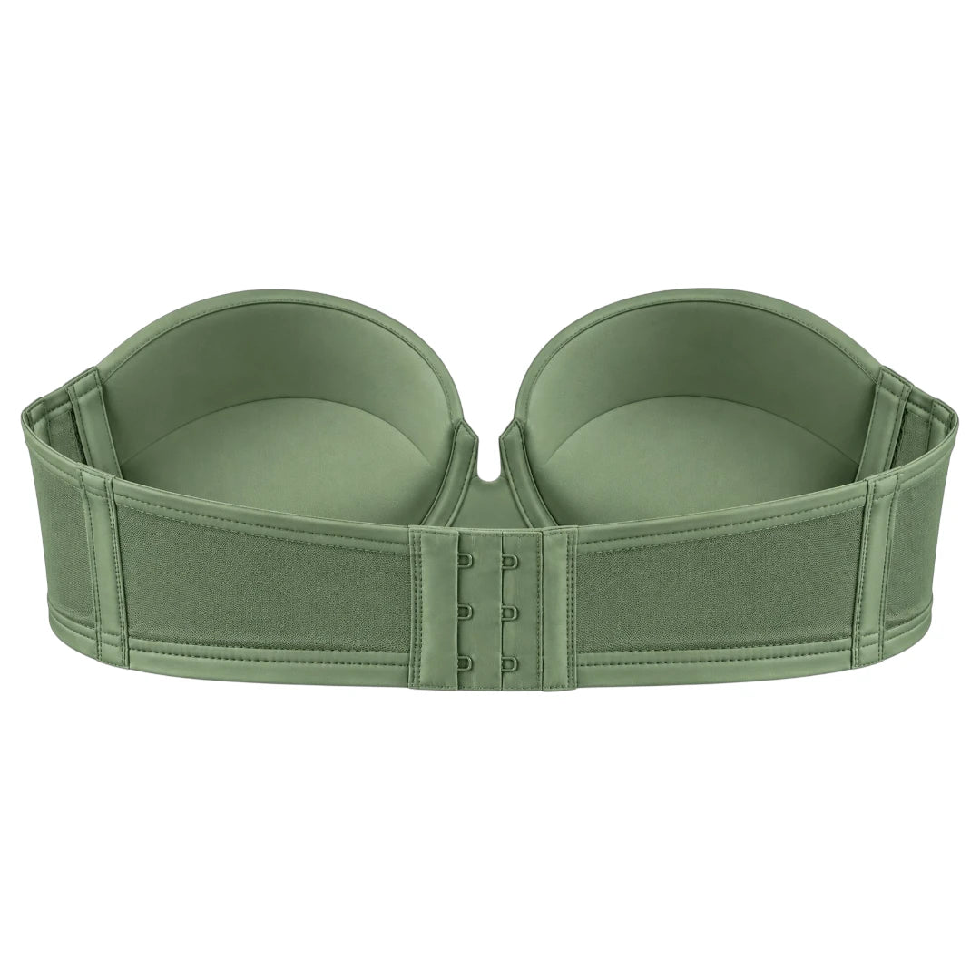 My Store Women's Sage Green Padded Strapless Balconette Bra