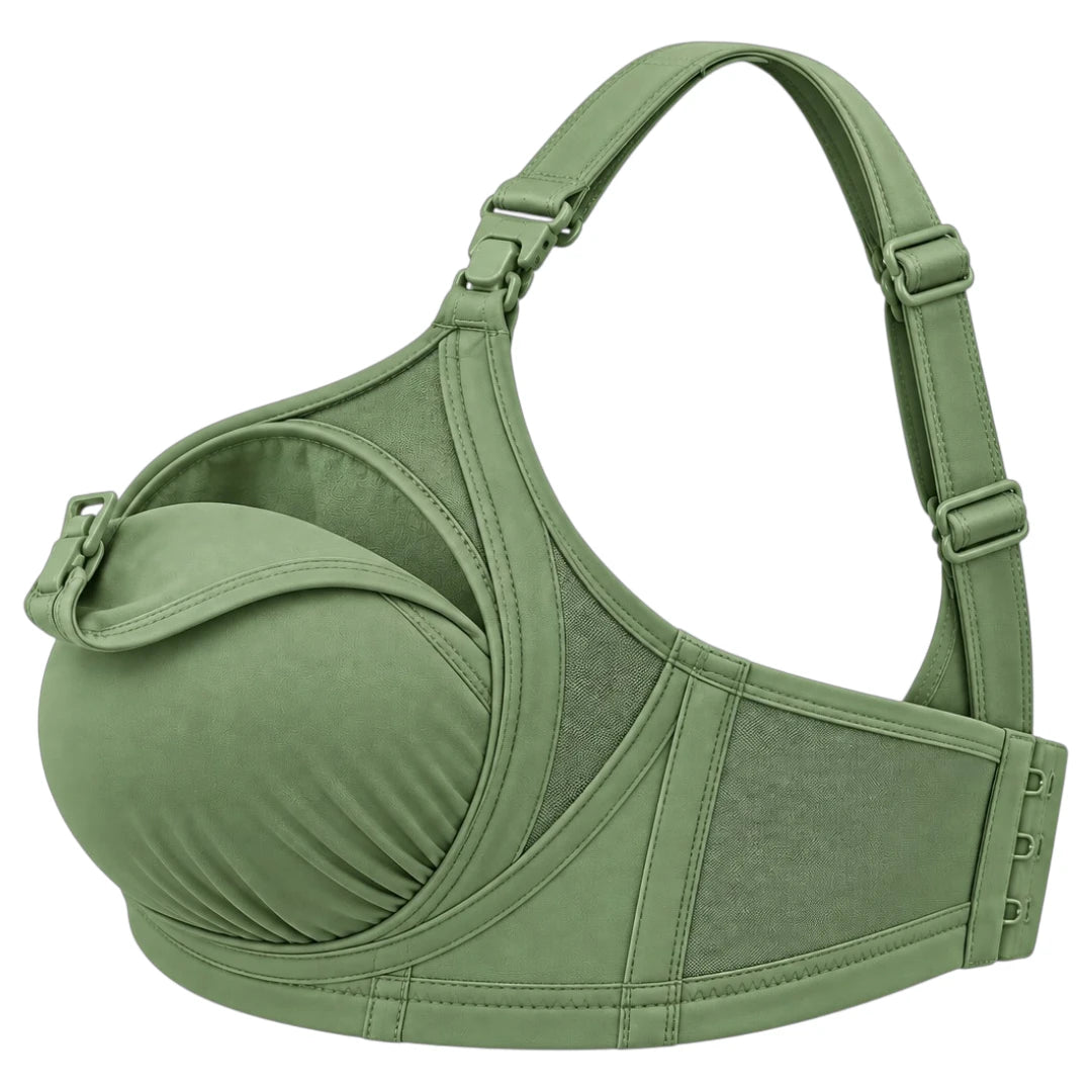 My Store Women's Sage Green Supportive Clip Nursing Bra