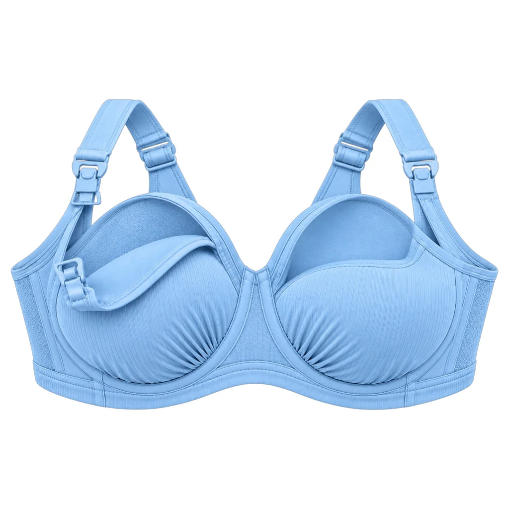 My Store Women's Sky Blue Clip Down Nursing Bra